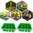 VALSEEL Clearance Garden Trays Silicone Seed Trays, Reusable Seed Trays