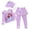 1-Purple1282, variant on Tiijoy Girls Cute Cartoon UPF 50  Long Sleeve Rash Guard Pants Swim Cap Swimsuit, 3-Piece, Sizes 2-12