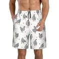 thumbnail image 2 of Uemuo Funny Chicken Pattern Men's Swim Trunks Hawaiian Beach Bathing Suit Swimsuits Beach Quick-Dry Shorts with Pockets-XX-Large, 2 of 9