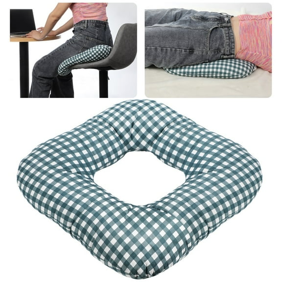 Donut Pillow for Tailbone Pain Reduction, Elastic Donut Shape Seat Cushion for Sitting Buttock Pressure Ease, Firm Support Donut Cushion for Hemorrhoids, Prostate, Bed Sore