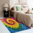 thumbnail image 3 of Washable Rugs 5x7 Tie Dye Rug & Home Decor - Living Room Rug, Colorful Ombre Rugs for Bedroom, Non Slip Soft Low Pile Large Indoor Area Rug, Multicolor Psychedelic Carpet & Room Decorations X-&210, 3 of 7