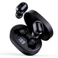 thumbnail image 2 of Inteprter Auriculares con control táctil compatibles con Bluetooth Auriculares recargables Reproductor de música Pantalla de alimentación Electrónica Negro, 2 of 6