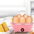 thumbnail image 2 of DISEN Rapid Egg Cooker Electric for Hard Boiled, Poached, Scrambled Eggs, Omelets, Steamed Vegetables, Seafood, Dumplings, 7 capacity, with Auto Shut Off Feature,Pink, 2 of 7