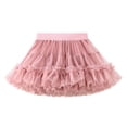 thumbnail image 3 of JAKANYQ Robe Tutu Enfant Mode Couleur Unie Nœud Robe Tutu Filles Rose 2-4 Ans, 3 of 8
