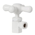 thumbnail image 2 of Westbrass 20" Flat Head Toilet Supply Line Kit with Cross Handle Angle Valve, Powder Coat White, 2 of 11