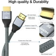 thumbnail image 6 of Ultra HD High Speed HDMI 2.1 Cable, Optimal Viewing for Apple TV and Apple TV 4K, Dolby Vision HDR, 3 M/9.9ft – Grey, 6 of 8