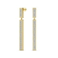 thumbnail image 2 of Lab Grown Diamond Fashion Earrings | 4 Carat IGI Certified Baguette & Round Shape | Hyacinth Flower Fashion Dangle Lab Diamond Earrings | 14K Yellow Gold&nbsp; FG-VS Quality, 2 of 5