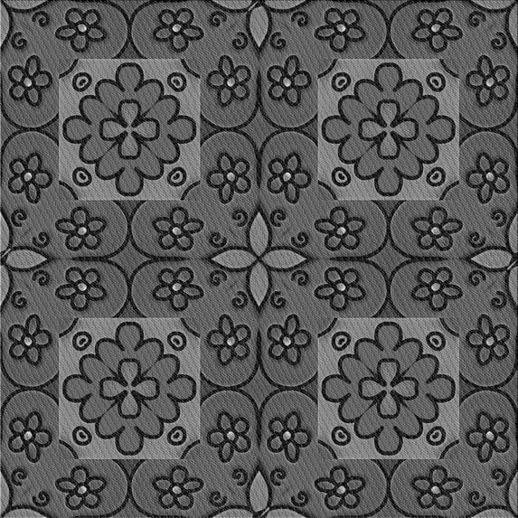 Ahgly Company Indoor Square Patterned Platinum Gray Area Rugs, 6' Square