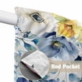 thumbnail image 4 of Teal Blue Eucalyptus Swag Curtains for Kitchen/Bedroom/Living Room, Spring Garden Floral Leaves Botanical Scalloped Curtains 63 Inch Long, Window Swag Topper Curtains Valances 2 Panels Set 36"x63", 4 of 8