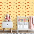 thumbnail image 3 of Crab Peel and Stick Wallpaper 23.6in x 9.8ft Playful Crabs Heart shaped Flowers Yellow Contact Paper Vinyl Waterproof Self Adhesive Wall Paper for Bedroom Shelf Cabinet Renter Friendly, 3 of 8