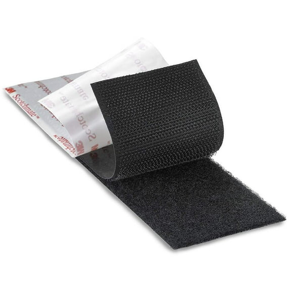 0.75 by 4 Inches, Hook and Loop Tape with 3M Adhesive Back, Double Self Stick Rug Pads, Removable Mounting Squares, Waterproof, 8 Pairs