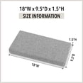 thumbnail image 6 of Tromlycs Saddle Stool Cushion Rectangular Bar Stool Seat Cushion Cover Rectangle with Velcro Strap Ties, 18x9.5 inches, 1 Piece, Light Grey, 6 of 6