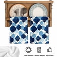 thumbnail image 5 of Navy Blue Geometric Moroccan Kitchen Towels Set of 4, Abstract Art Blue Ombre Modern Absorbent Dish Towels for Kitchen, Microfiber Hand Towel, Quick Drying Tea Towel for Cleaning Dishcloths, 5 of 7