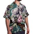 thumbnail image 2 of Koala Men's Short Sleeve Hawaiian Beach Shirts, Casual Printed Button Down Spread Collar Tops, Summer Unisex Style, 2 of 6