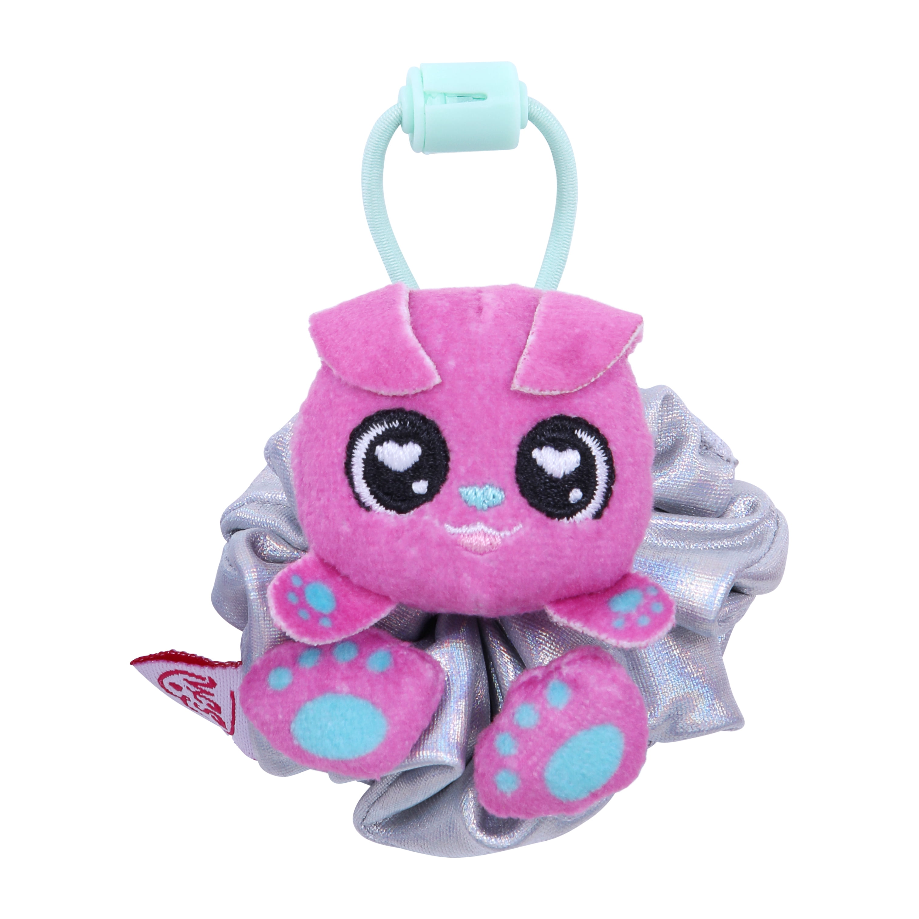 ScrunchMiez 4 Pack Excl. Scrunchies Transforms From Hair Scrunchie to Plush Friend & Backpack clip!