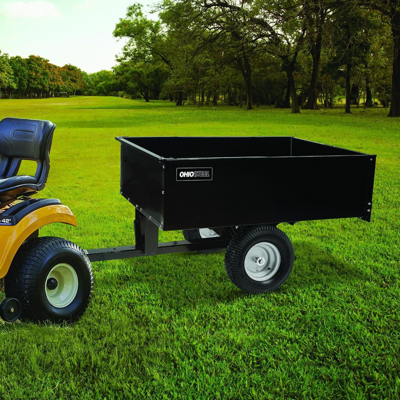 Ohio Steel Chariot à benne basculante en acier de 12 pi³