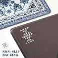 thumbnail image 6 of Blue Boho Kitchen Mats for Floor 2 Piece, Cushioned Anti-Fatigue Kitchen Rugs, Memory Foam Kitchen Rugs and Mats Non Skid Waterproof, Blue Retro Floor Comfort Mat, 18'''' x 48'''' + 18'''' x 30'''', 6 of 6