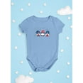 thumbnail image 3 of 4th Of July Gnomes Bodysuit Infant -Image by Shutterstock,  Newborn, 3 of 4