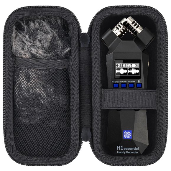 Funda rígida de viaje para la grabadora portátil estéreo Zoom H1essential