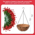 thumbnail image 5 of Artificial Faux Hanging Plants Flowers Basket for Spring Outdoor Porch Decoration, Fake Silk Colorful Daisy Eucalyptus in Planter UV Resistant Look Real for Home Patio Balcony Yard, 5 of 5