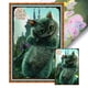 thumbnail image 1 of Hilo de algodón ecológico Cgtredaw Bordado punto cruz Con Gato Cheshire 11CT 50x75cm, 1 of 9