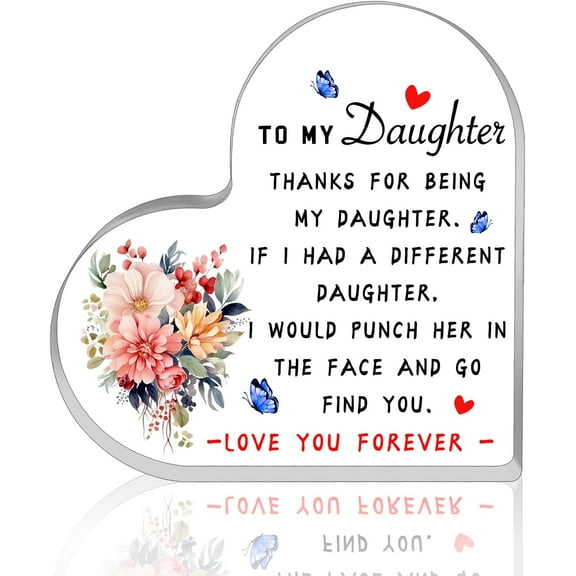 18th Birthday Gifts for Girls from Mom Mother Dad Father Best Ever Personalized Gift for Adult Daughter Desk Decor Acrylic Plaque
