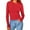 Red, variant on Itsame Womens Fall Long Sleeve Tops, Slim Fit Ribbed Knit Crewneck Casual Basic Blouses Pink 2XL