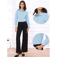 thumbnail image 2 of DARING DIVA Button Down Bodysuit Blouse  Casual Top XS Light Blue, 2 of 5