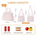 thumbnail image 3 of MEXS Lunch Bag for Women Reusable Lunch Box Quilted Puffer Large Capacity Insulated Cooler Tote Bags Work Travel Picnic, 3 of 7