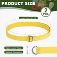 thumbnail image 2 of Uxcell Web Football Belt, Men Canvas Belt Web Flag Football D Ring, Adjustable Soccer Replacement Strap 51 Inch & 2 Pcs & Canvas & Lemon Yellow, 2 of 7