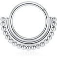 thumbnail image 1 of FFIY Septum Jewelry 16G Septum Ring Septum Piercing Unique Design Daith Piercing Jewelry 316L Surgical Steel Clicker HOPP Segment Hinged Nose Rings Hoop Cartlidge Helix Rook Earrings, 1 of 3