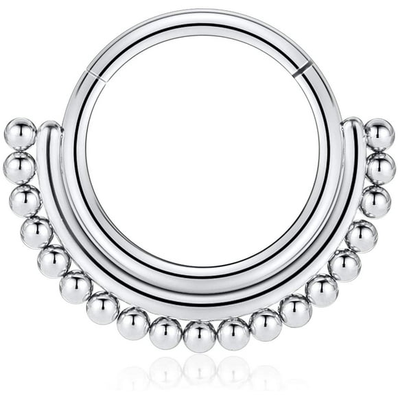FFIY Septum Jewelry 16G Septum Ring Septum Piercing Unique Design Daith Piercing Jewelry 316L Surgical Steel Clicker HOPP Segment Hinged Nose Rings Hoop Cartlidge Helix Rook Earrings