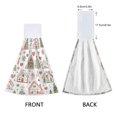 thumbnail image 3 of Yayeee Kitchen Hanging Hand Towels Set of 2 with Loop Bathroom Absorbent Tie Towel, Nordic Christmas House, 3 of 7