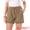 Khaki, variant on DARING DIVA Women's Beach Drawstring High Waisted Shorts with Pockets XS Beige