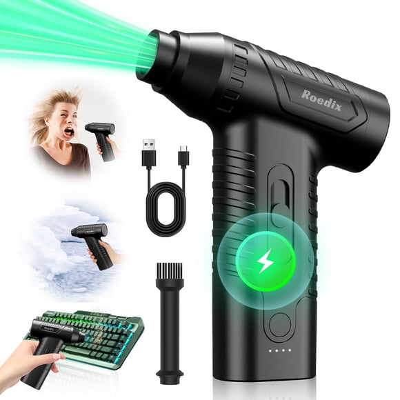 Compressed Air Duster, New Upgrade 300000RPM Electric Air Duster, Powerful Replace Compressed Air Can - No Canned Air, Jet Dry Blower Portable Air Bl