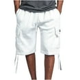 thumbnail image 1 of pstuiky Abreviatura para hombres, Pantalones cortos de verano para hombre, informales y cómodos, con bolsillo y cintura elástica y cordón ajustable. Pantalones cortos para correr para hombre, 1 of 6