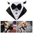 thumbnail image 4 of Bandana para perro Yuyangstore esmoquin con pajarita Formal triángulo Negro, 4 of 8