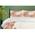thumbnail image 4 of Ambesonne Bohemian Duvet Cover Sets, Hippie Crescent Moon Shape, 2-Queen, Burnt Orange and Peach, 4 of 7