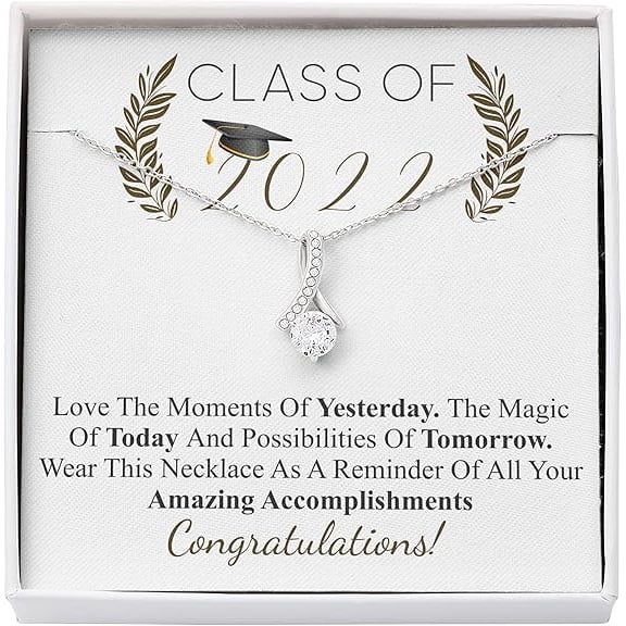 Personalized High School Gradution Gift, Graduation Gift For Her, College Graduation Necklace For her, Personalized gift for graduation jewelry With Message Card