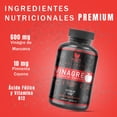 thumbnail image 3 of NSN Vinagre de Sidra de Manzana | Con Vitamina B12, Ácido Fólico, Cetonas de Frambuesa | 500 mg por Cápsula | 90 Cápsulas 90 días Natural SmartNutrition Wellness, 3 of 6