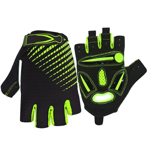 CAROOTU Silicone Cycling Protective Gear Road Mountain Bike Protective Gear Reflective Sports Half-Finger