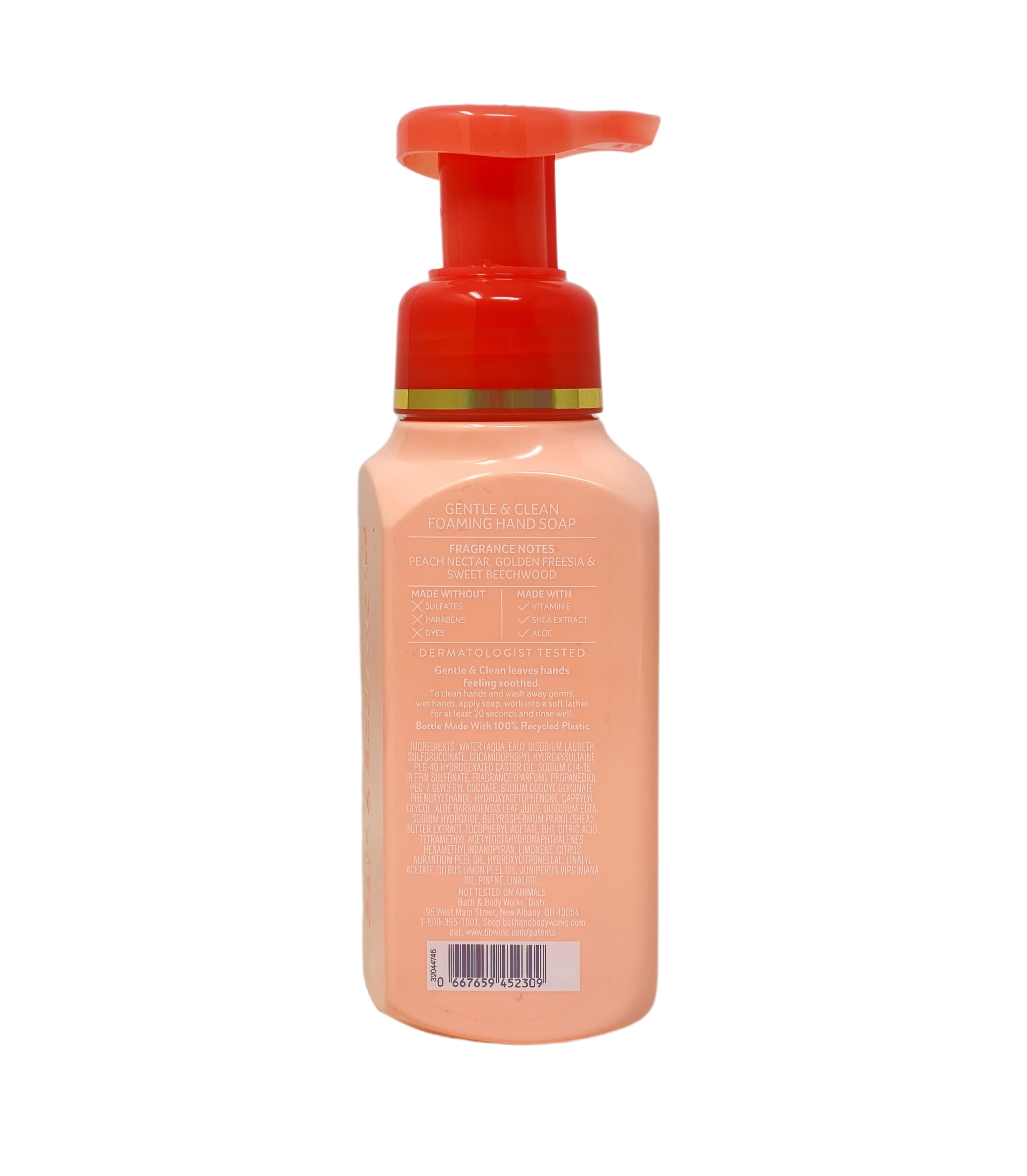Bath & Body Works  Vera Bradley Peach Blossom & Nectar 3 Gentle & Clean Foaming Hand Soaps with a Natural Oats Mini Soap
