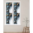 thumbnail image 4 of Abstract Marble Window Privacy Film Water Duck Green Gradient Watercolor Texture Decorative Glass Window Film UV Blocking Static Cling Non-Adhesive Sticker Covering for Home Door 17.7 x 78.7 inches, 4 of 8