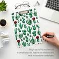 thumbnail image 4 of FMSHPON Green Cactus Tropical Succulent Plant Clipboard Hardboard Wood Nursing Clip Board and Pull for Standard A4 Letter 13x9 inches, 4 of 7