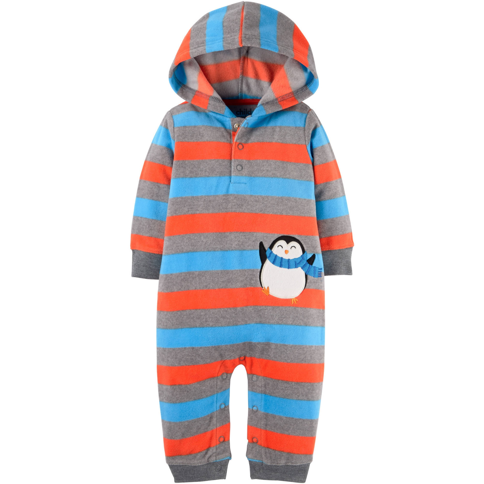 Newborn Baby Boy Assorted Microfleece Jumpsuits - Walmart.com
