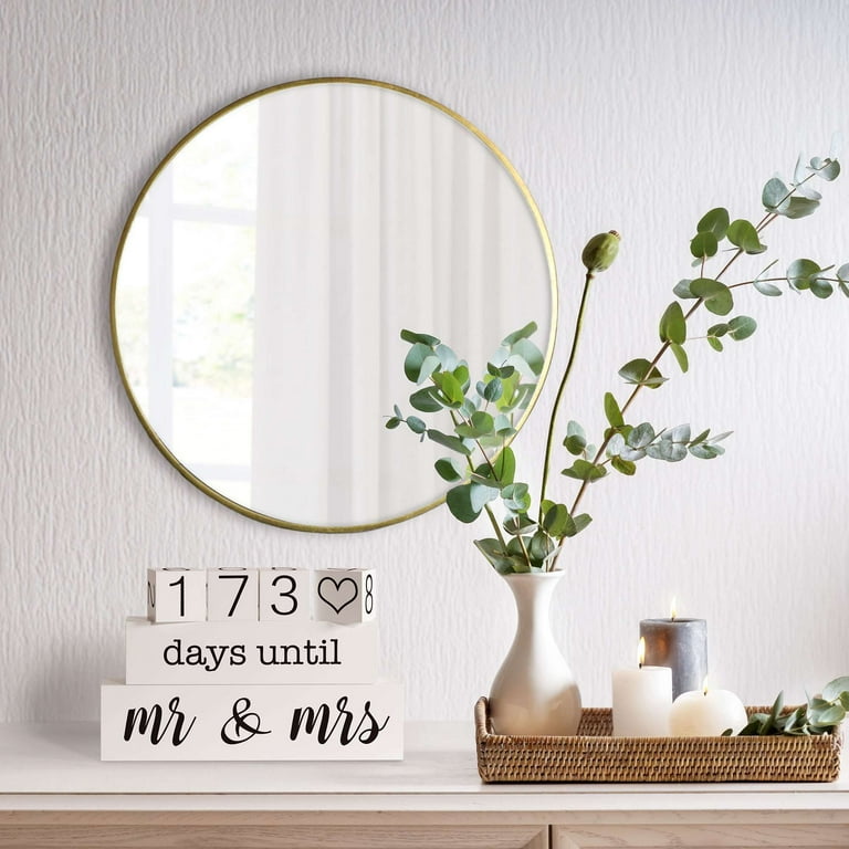 Barnyard Designs Double Sided Wooden Block Wedding Day Countdown and  Anniversary Calendar, Days Until Mr. and Mrs. and Years Since We Said I Do,  Six