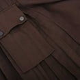 thumbnail image 4 of FRSASU Men Kilt Pleated Scottish Kilts Button Short Skirt with Pockets Holiday Skirt Pleated Skirt Brown, 4 of 4