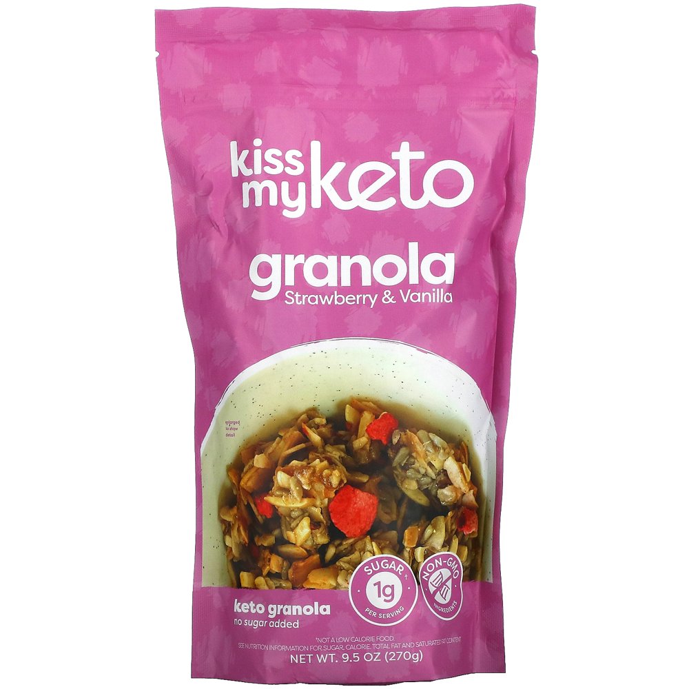 Kiss My Keto Keto Granola, Strawberry & Vanilla, 9.5 oz (270 g