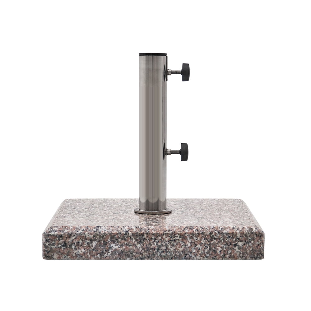 Abble Heavy Duty Granite Patio Umbrella Base, Square Outdoor Umbrella Stand Weight 42 lbs