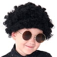 thumbnail image 2 of Peluca divertida con cabeza explosiva de cabello rizado para niños, estilo hip hop, para juego de rol de niños, 2 of 5